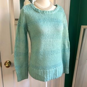 Mint Sparkle Sweater Crew Neck S NWOT
